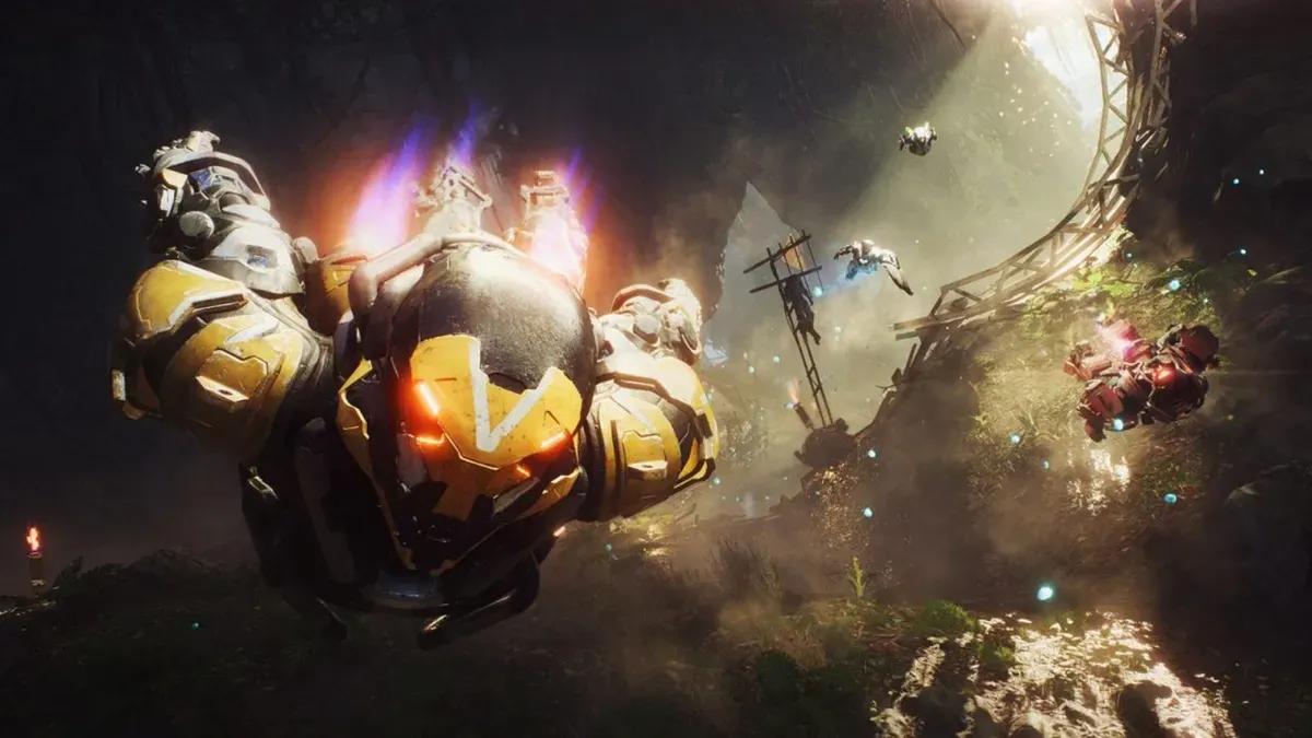 BioWare's Anthem logo with a red 'Server Shutdown' banner
