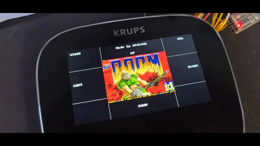 Doom running on a Krups Cook4Me Smart pot's touch screen