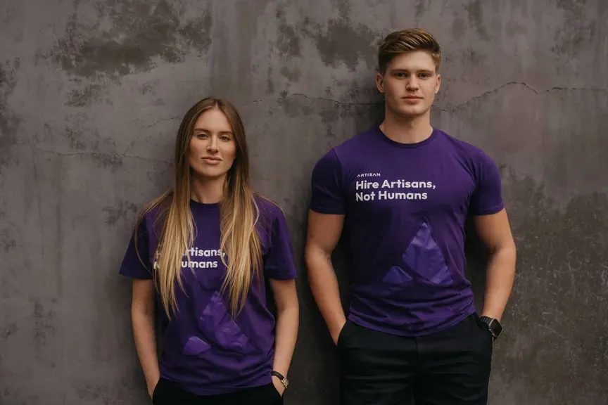 Artisan AI CEO addressing LinkedIn data practices and AI risks.