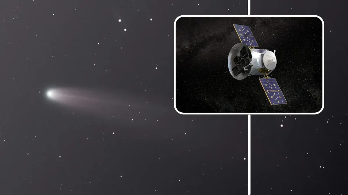 TESS spacecraft observing interstellar comet 3I/ATLAS as it exits the solar system