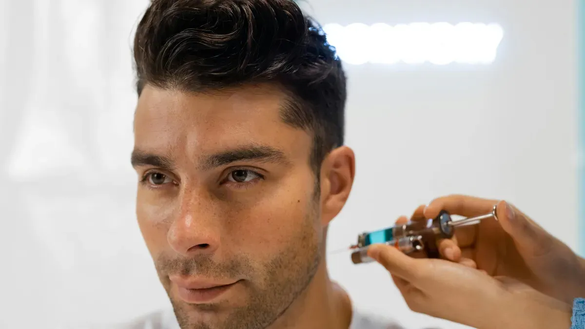 Medical professionals discussing patient safety in a clinic setting