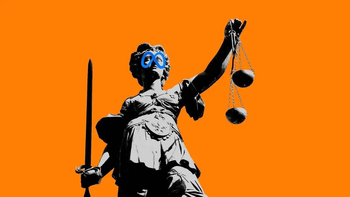 Social media executives in a courtroom setting, facing legal challenges over teen mental health claims