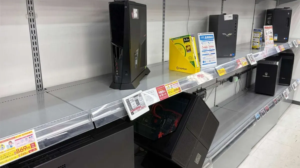Sofmap's empty shelves in Akihabara highlight Japan's PC hardware shortage crisis
