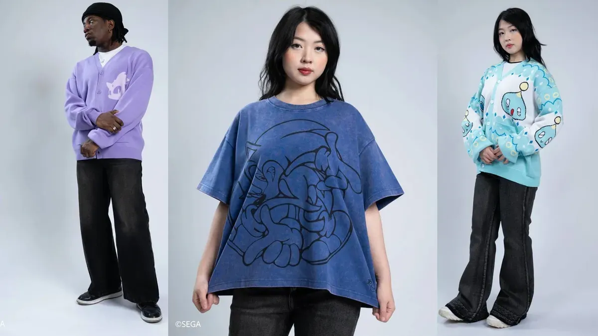Steady Hands' Sonic sidekick merch collection featuring Blaze, Rouge, and Shadow-themed apparel