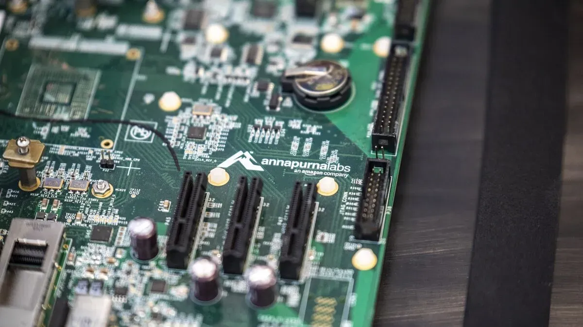 Graph showing divergent stock performance of memory chip producers and downstream tech companies
