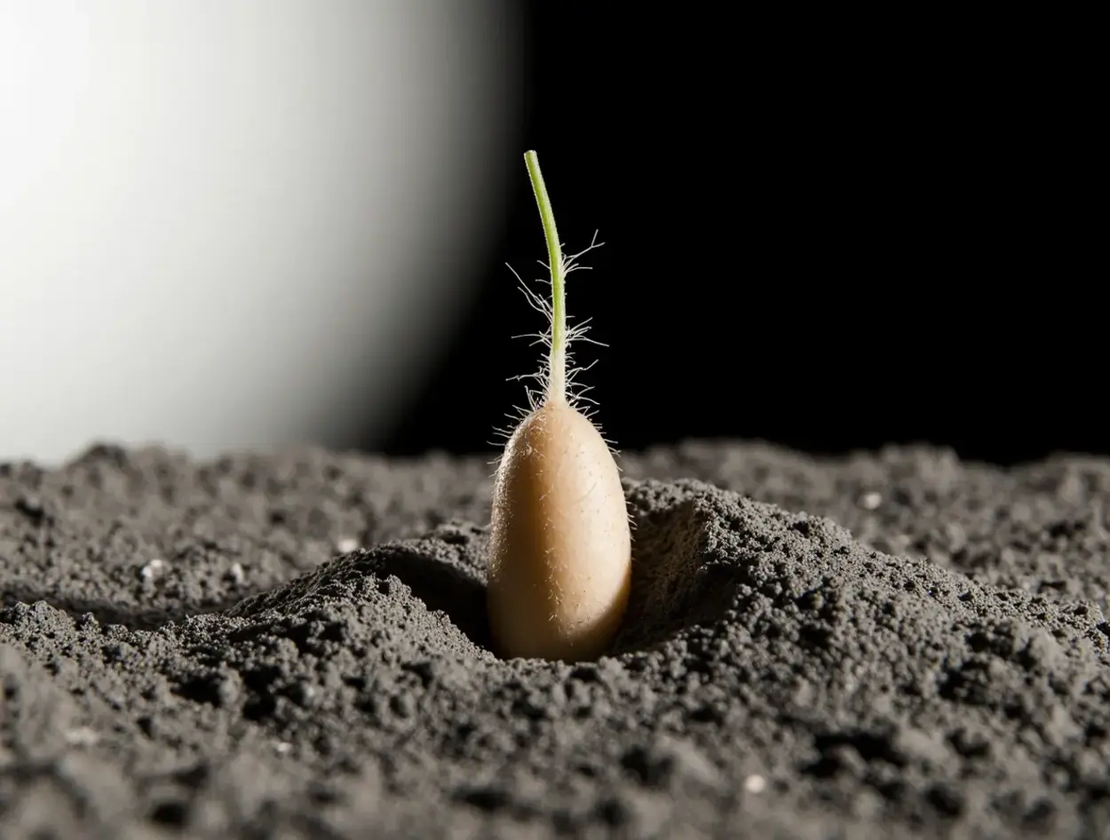 Potatoes Sprout in Lunar Dust When Spiked with Earth Compost
