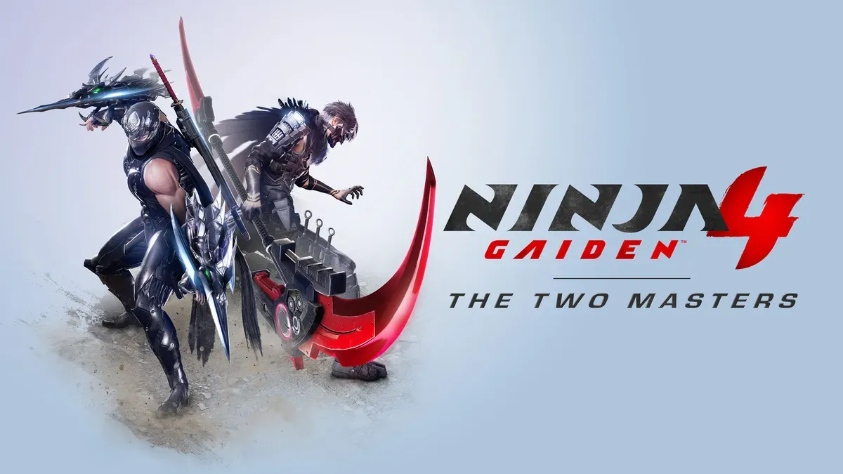 Ninja Gaiden 4 characters Ryu and Yakumo wielding new DLC weapons in a blood-soaked battlefield